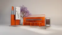 Mobiliario urbano Floema fabricado con material reciclado