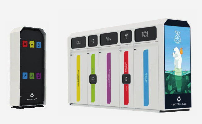 Punto limpio fijo modular para reciclaje de proximidad